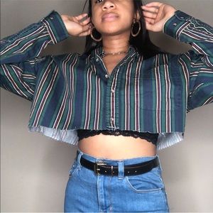 Vintage cropped button down